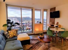 Apartamento Blue con chimenea al norte de Tunja y parqueadero gratis
