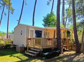 Mobil-home climatisé - Terrasse et portillon - proche océan