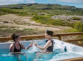 Hvammur 10 with private hot tub