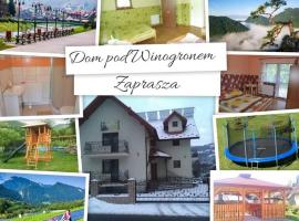 Dom pod Winogronem, romantiškasis viešbutis mieste Szczawnica