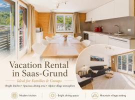 Vacation rental for families & groups, hotel a Saas-Grund