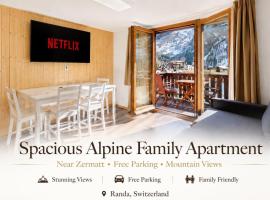 Spacious Alpine Family Apartment near Zermatt, готель у місті Ранда