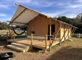 Deluxe Safari Tent with Fire Pit, Hammocks & BBQ in Basinger, Florida
