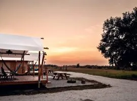 Relaxing Safari Tent with Fire Pit, Hammocks & BBQ in Basinger, Florida