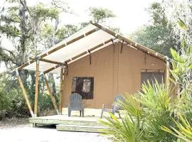 Deluxe Safari Tent with Family Glamping Comfort Near Anna name Island in Bradenton, Florida