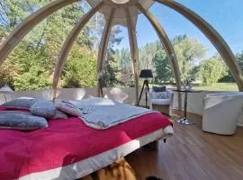 Bulle des châteaux avec piscine