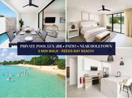 Walk to Beach New Stylish 3BR Pool
