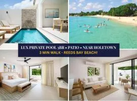 New Stylish 3BR with Private Pool ! Walk to Beach