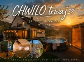 Chwilo Trwaj dom z jacuzzi, sauną i kominkiem z widokiem na góry Korbielów Pilsko