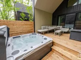 Entracte Spa prive Vue sur le boise Chalet premium pour 10 personnes