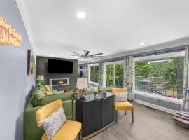Lake Lanier Lake House with Private Dock Hot Tub Pet-friendly Game Room