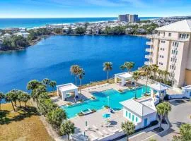 Stunning lake-view condo with private balcony pools hot tub & private beach
