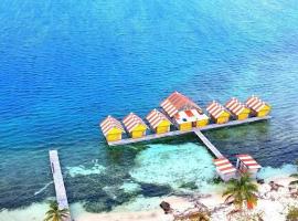 Cabañas sobre el mar en Guna Yala, hotel v destinaci Ogobsitupo