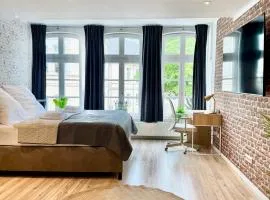 Schloss-Loft komfortables Studio im Altbau mit Schlossblick, Waschmaschine, Küche