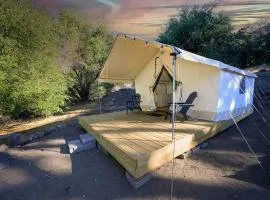 Secluded Mountain Wall Tent with Scenic Valley Views near Palomar Mountain, CA