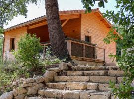 Chalet tous confort avec piscine lagon, hotel i Vallon-Pont-dʼArc