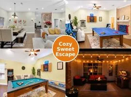 DFW Family Fun Retreat Game Room Pool Table Air Hockey Arcade Work Space Grill BBQ Firepit