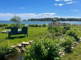 Waterfront Prospect Harbor Cottage: Yard, Fire Pit