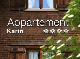 Appartements Karin Mitten im Grünen, hotel i Schoppernau