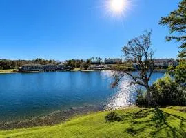 Lakefront Retreat with Balcony, Pool, Hot Tub & Sauna