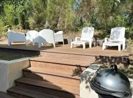 Charming chalet with swimming pool and garden