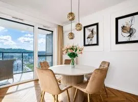 Apartament Golden Sky - 17 piętro - taras widokowy - klimatyzacja - Aquapark Reda
