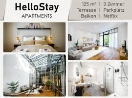 Luxuriöses 3-Zimmer-Apt I Terrasse I Familienfreundlich I Küche I Netflix I Kostenloser Parkplatz I 125 m2
