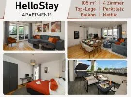 Luxuriöses 4-Zimmer-Apt im Boutique-Stil I Top-Lage I Familienfreundlich I Balkon I Küche I Netflix I Kostenloser Parkplatz I 105 m2