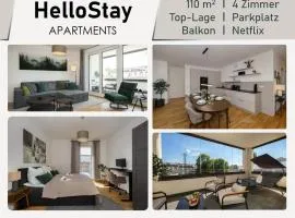 Luxuriöses 4-Zimmer-Apt im Boutique-Stil I Top-Lage I Familienfreundlich I Balkon I Küche I Netflix I Kostenloser Parkplatz I 110 m2