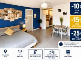 Studio hyper-centre Moissac 30 m2 Calme Cour intérieure vélos logement entier