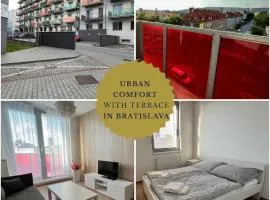 Air conditioned 2 room apartment with terrace, Prievozska street