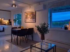 Modern apartment with free parking near Dyreparken & city centre in Kristiansand