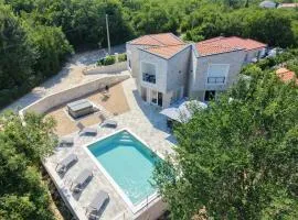 Modern villa with heated pool, whirpool in quiet area - by Traveler tourist agency Krk ID 2180