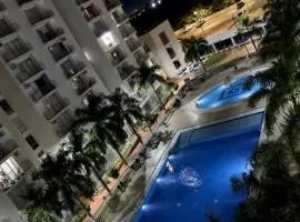 Lindo Apartamento completo, piscinas, BBQ y terraza