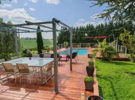Maison avec vue Pyrénées et piscine chauffée