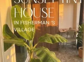 Sunset tiny house near fisherman village
