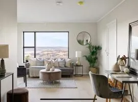 Newly built apartment with beautiful views overlooking Glomma