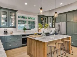 Elegant lakefront home near Bar Harbor & Acadia with modern kitchen, lake views