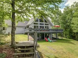 Lakefront Chalet-Style Home with Large Deck, a Dock & Beautiful Lake Views