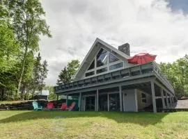 Lakefront Chalet-Style Home with Large Deck, a Dock & Beautiful Lake Views