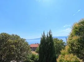 Rotes Appartment am Meer mit Meerblick ca 180 Meter Luftlinie vom Strand