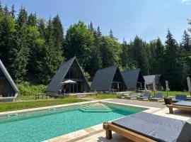 Ultra house будиночки в лісі біля гірської річки