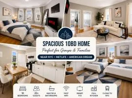 Spacious 10BD Home, 12 min NYC & MetLife