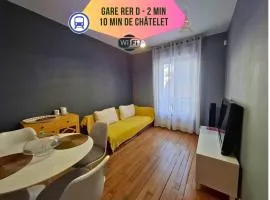 F2 cosy aux portes de Paris - 6 min de RER de Paris Gare de Lyon