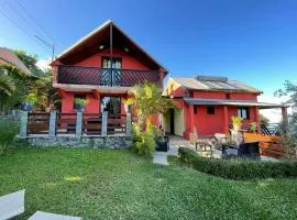 Maison cosy avec vue mer et jardin à Trois Bassins