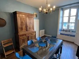 The house with blue shutters