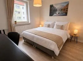 Gemütliches Apartment für 6 Personen mit Balkon, Wifi, Smart-TVs, gratis Parken