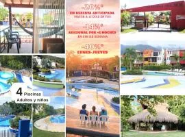 ""Apto 2 Habit, 4 piscinas, Dcto GENIUS, Check in-out extendidos, a 1 cuadra del parque -Ciudadela del Sol-""