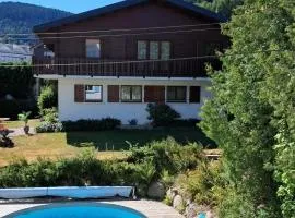 Chalet familial Gerardmer centre - salle de jeu - piscine partagée