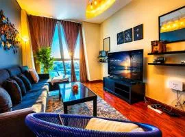 Zigzag Tower B - Stylish at Pearl, 2 BR, pool, parking and sea view-1705